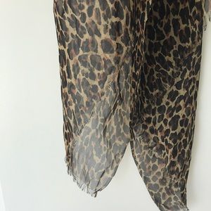 J. Crew Silk Leopard Scarf